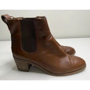 Madewell Regan Pull On Chelsea Boots in Cognac Size 10